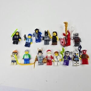 15 LEGO Minifigures Lot Collection‎ Ninjago Batman Police Santa Claus Figures